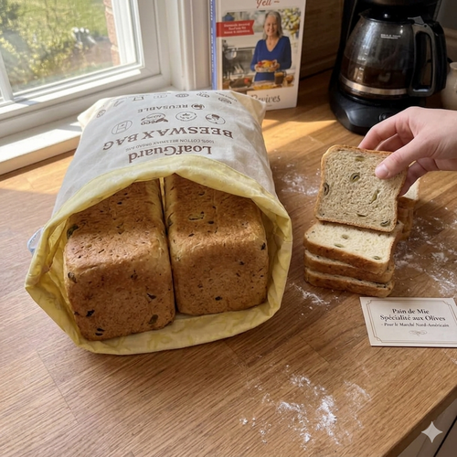 The NumaLoaf 100% Cotton-Beeswax Bread Bags