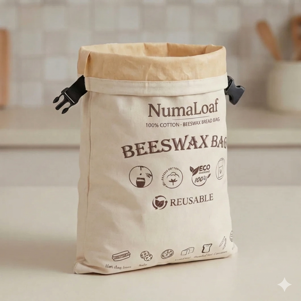 The NumaLoaf 100% Cotton-Beeswax Bread Bags