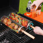 FlameRoll Package - two grill baskets with stand and accessories